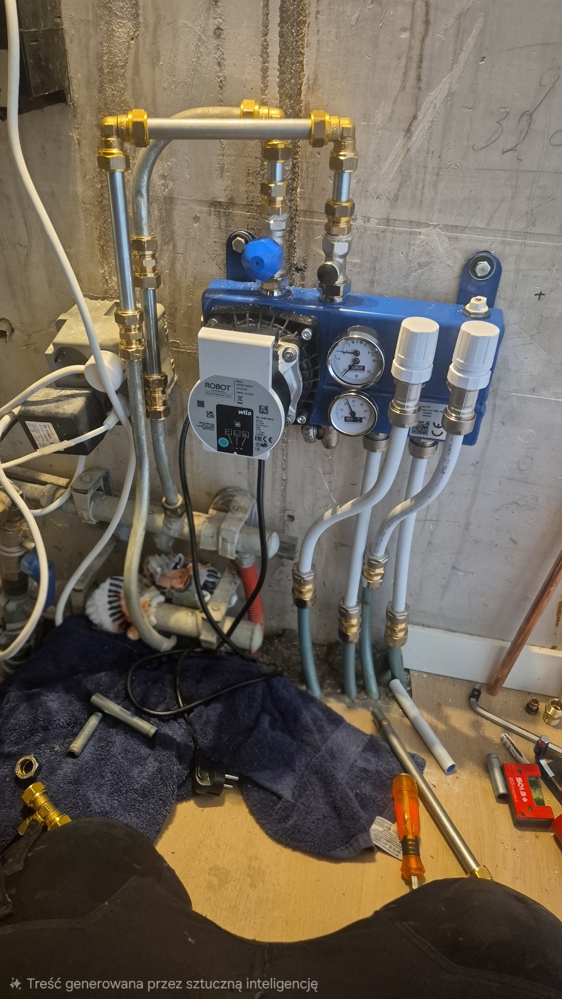 Technische binneninstallatie voor verwarming door Installaties Pawluk